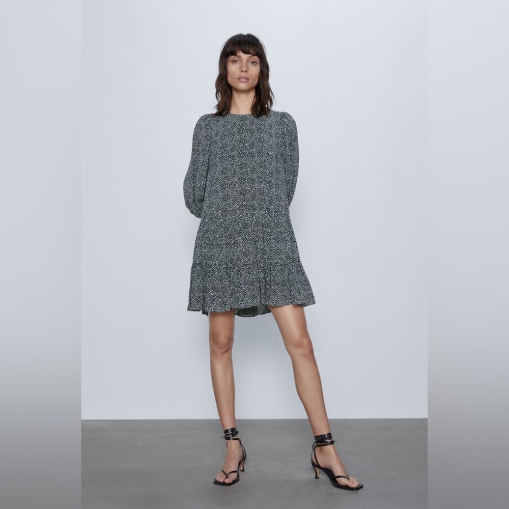 Zara MICRO DOT MINI DRESS